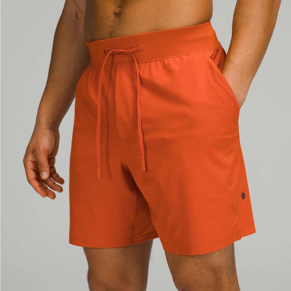 Lululemon Men's T.H.E. Linerless Canyon Orange Athletic Shorts